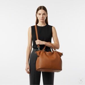 Elegant Brown Leather Tote Bag